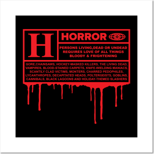 Rated H for Horror Posters and Art